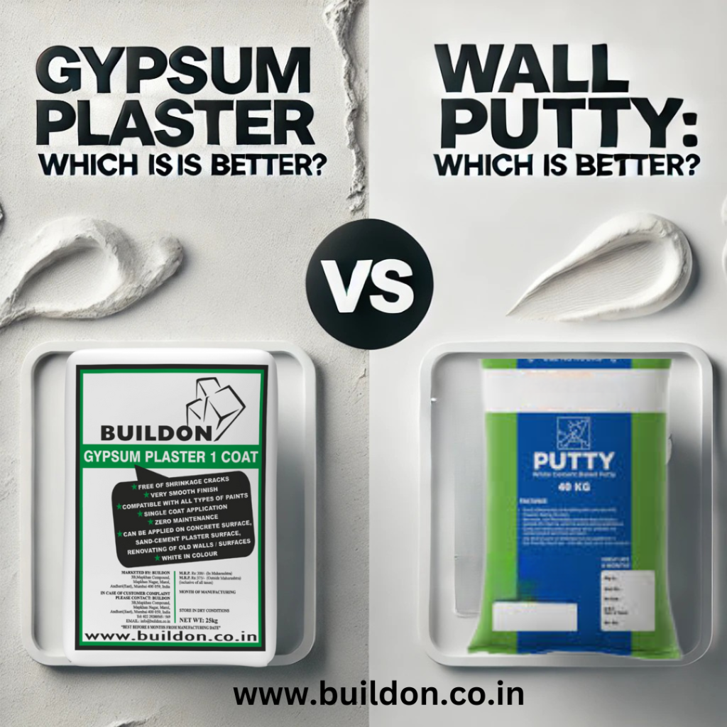 Gypsum Plaster vs Wall Putty