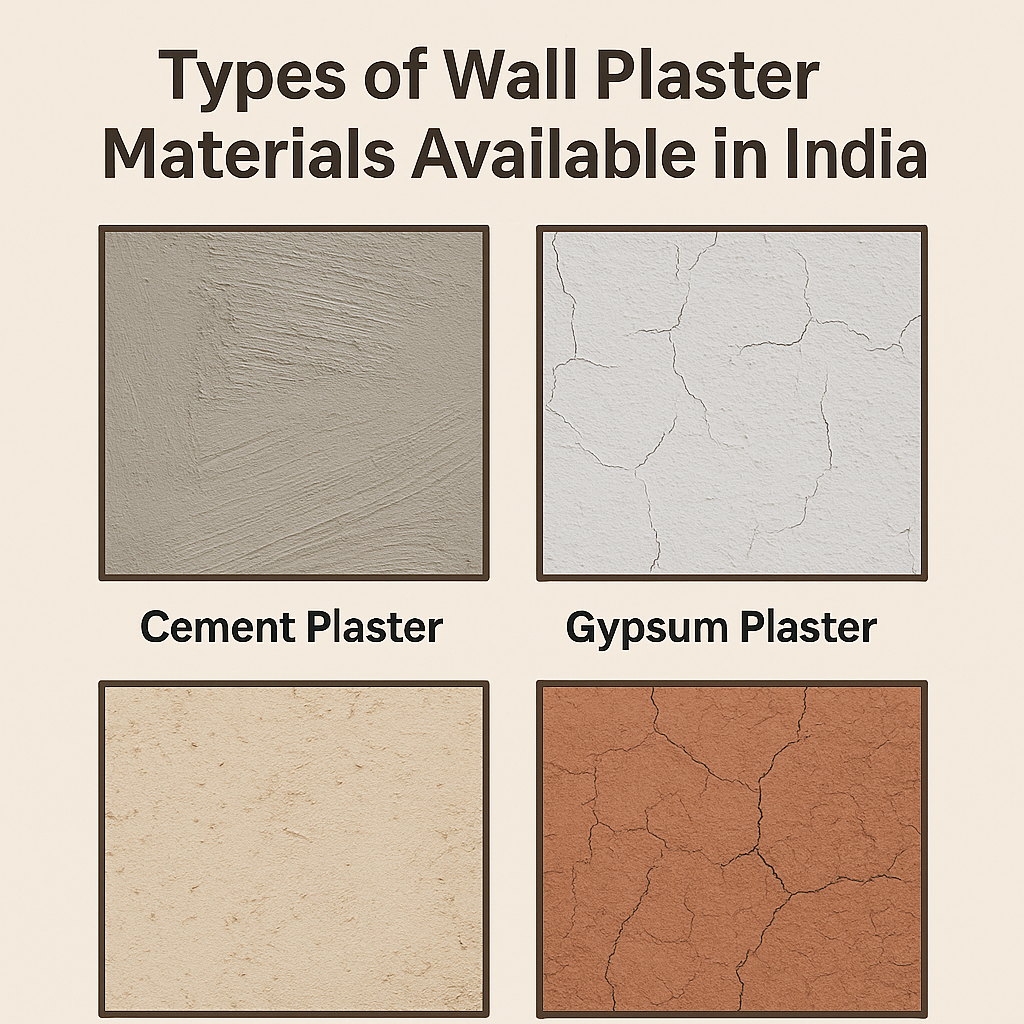 Types of Wall Plaster Materials Available in India.