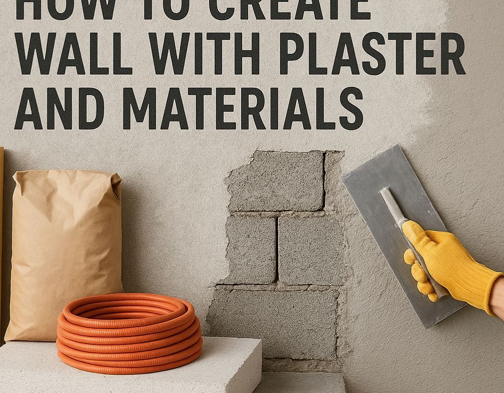 Wall with Plaster and Materials