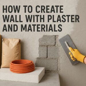 Wall with Plaster and Materials